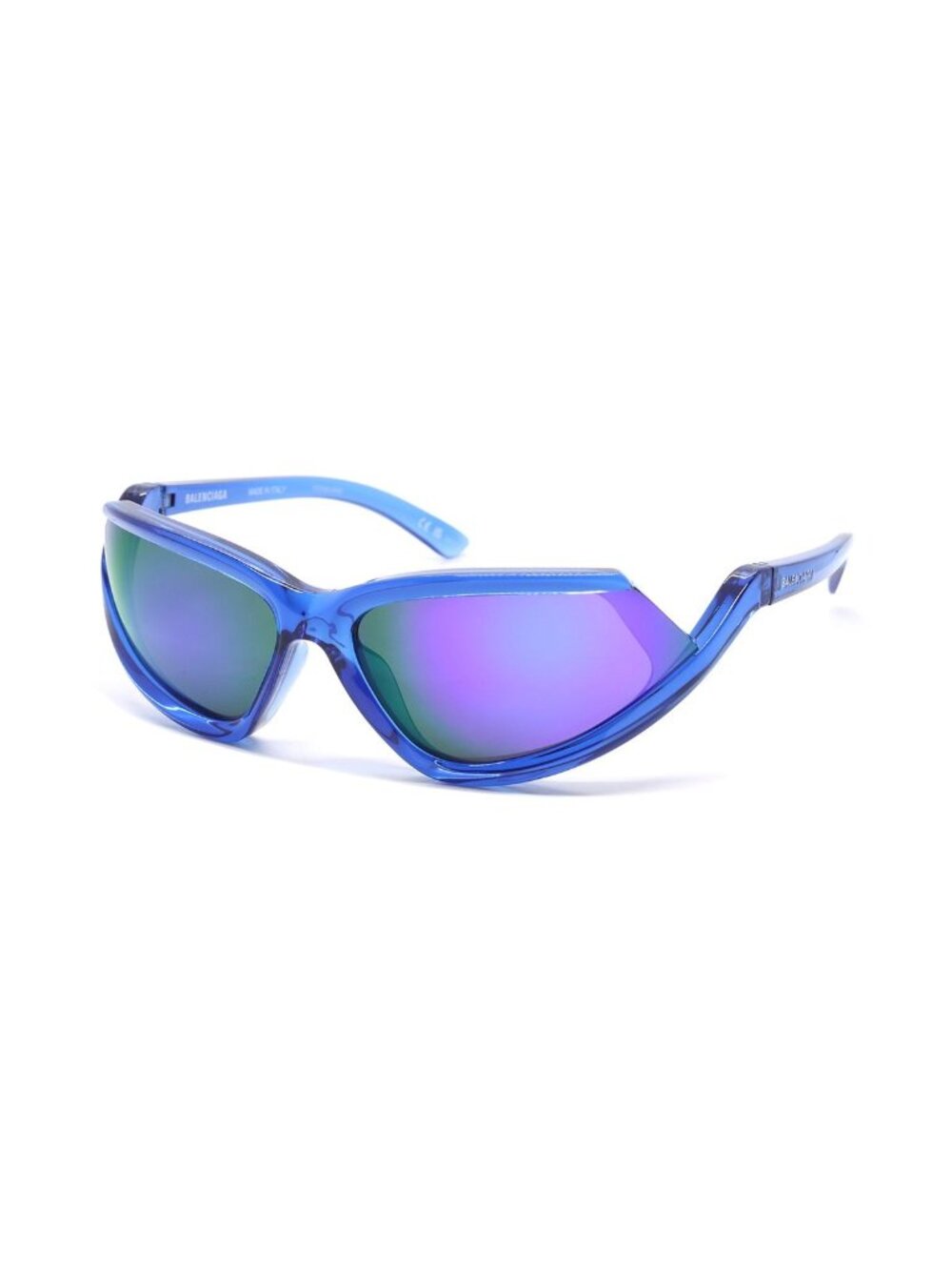NEW BALENCIAGA SUNGLASSES BB0289S 004 GEOMETRIC BLUE EYEWEAR BALENCIAGA